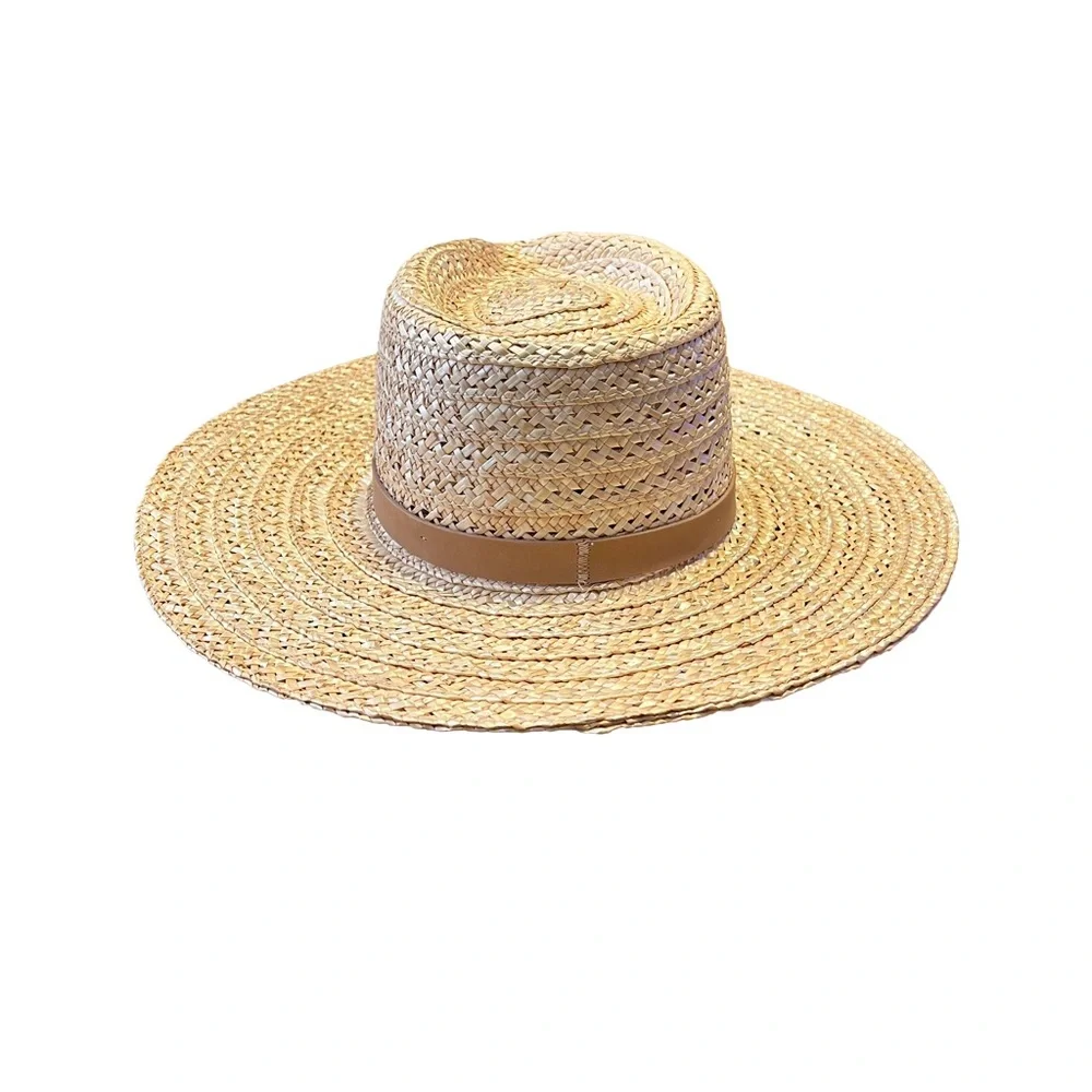 Wyeth by Todd Magill Natural Straw Rancher Hat Tan Leather Band O/S one  size - Picture 4 of 10